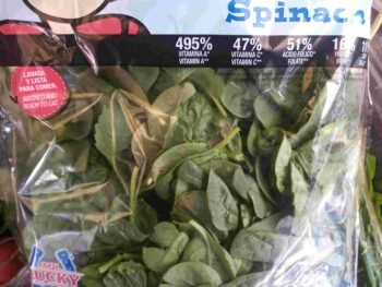 Espinacas en Bolsa