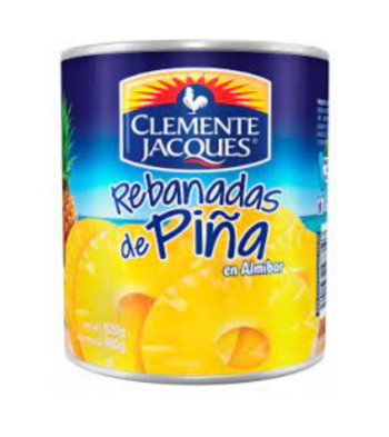 Piña en Almíbar, Rebanadas, Clemente Jacques 800g
