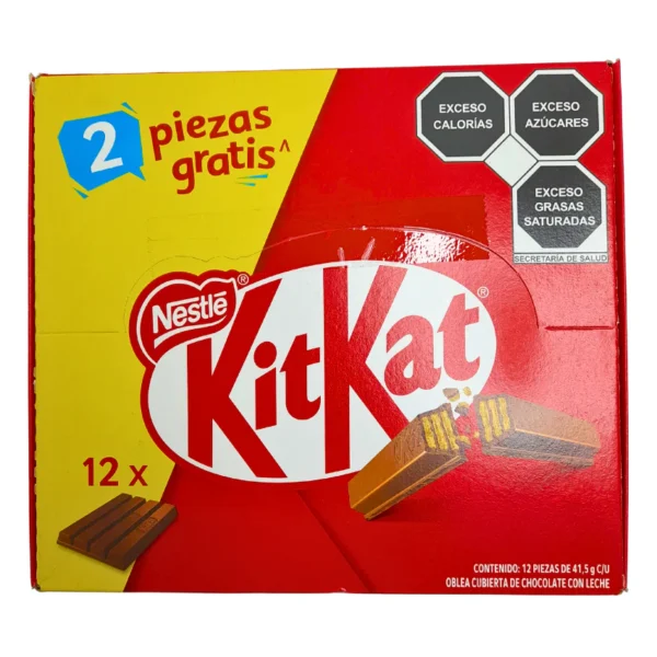 KIT KAT, oblea cubierta de chocolate con leche.