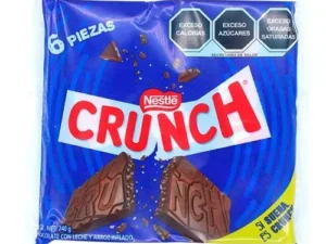 CRUNCH, chocolate con leche y arroz inflado.