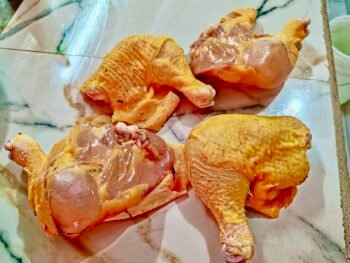 Pierna y Muslo en una Pieza Completa. Pollo Fresco.