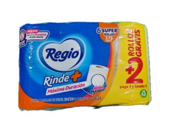 Papel Higiénico Regio, 6 rollos